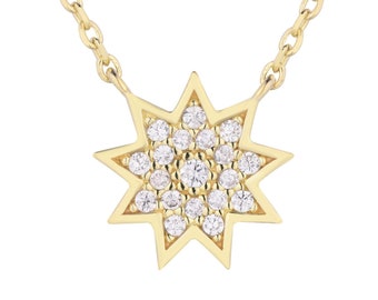 La Estrellita: Tiny Nine Star Necklace
