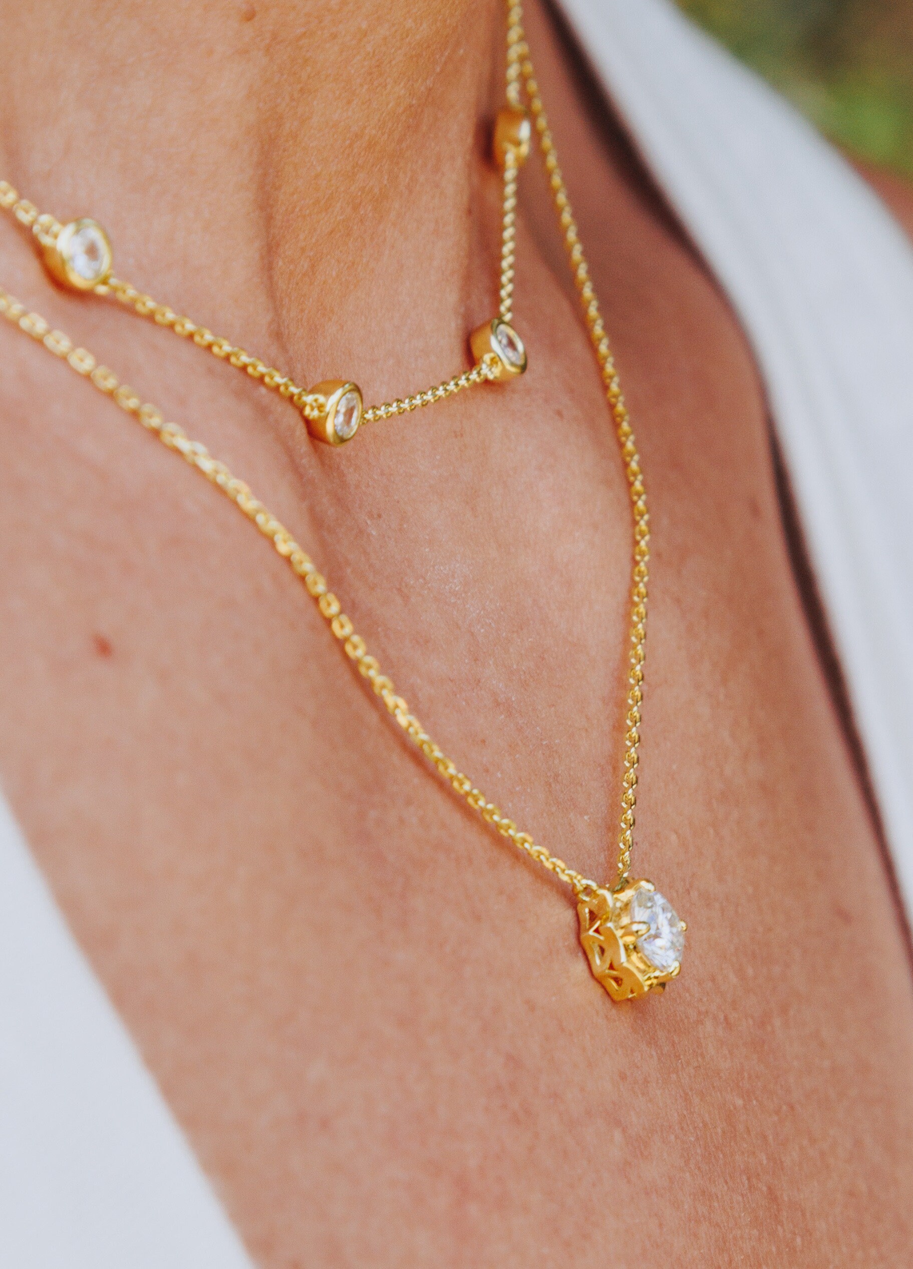 Diamond satellite hotsell necklace