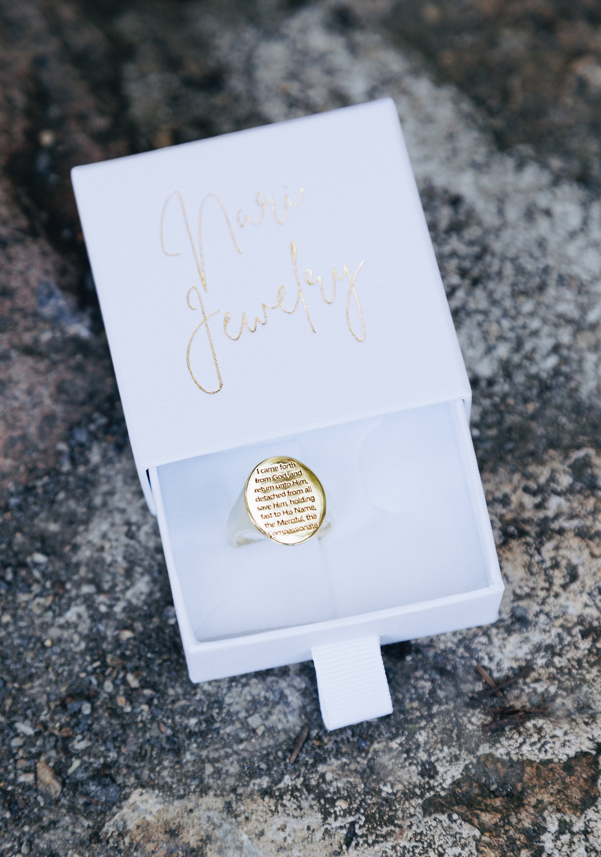 Bahá’í Burial Ring (Englisch oder Arabisch)