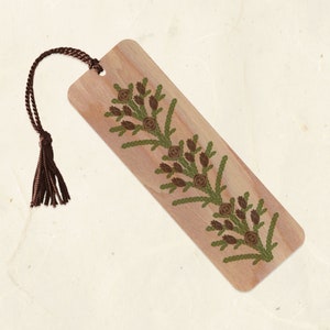 Red Cedar Sustainable Wood Bookmark with Tassel
