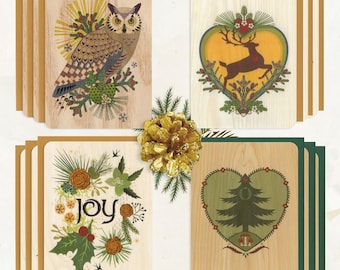 Portland Rose Wood Postcard Eco-Friendly Fine Art