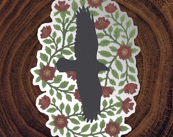 Raven & Rose Matte Silver PVC-Free Sticker