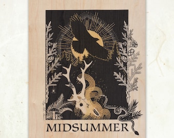 Midsummer Sustainable Wood Print
