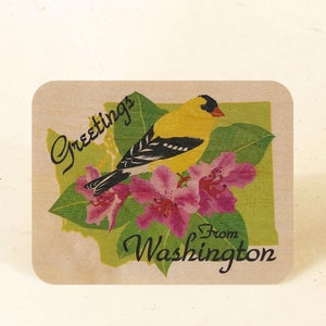 Carte postale en bois durable de l’État de Washington