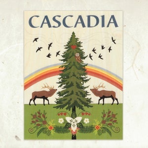 Cascadia Sustainable Wood Print