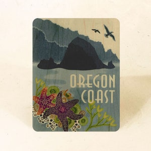 Cartão Postal Madeira Sustentável da Costa do Oregon
