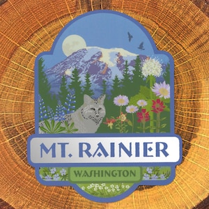 Mt. Rainier Matte Mirror PVC-Free Sticker