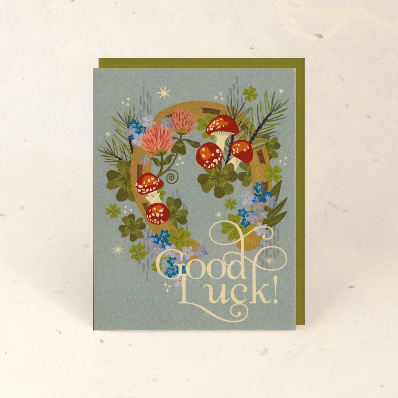 Clover Luck Metallic Eco-friendly Greeting Card image 1