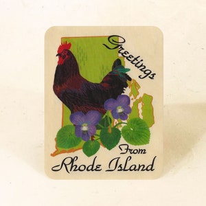 Carte postale en bois durable de l’État de Rhode Island