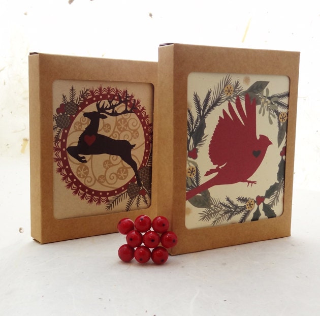 Cardinal Holiday Boxed Set of 10 Recycled Cards - Etsy