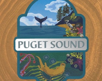 Puget Sound Matte Spiegel PVC Freier Aufkleber