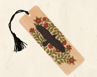 Raven & Rose Sustainable Wood Bookmark with Tassel