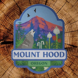 Mount Hood Portland Matte Spiegel PVC-vrije sticker