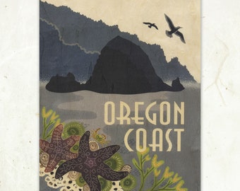 Oregon Coast Sustainable Wood Print