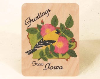 Iowa State Sustainable Wood Veneer Postcard