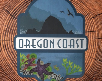 Oregon Coast Matte Mirror PVC-Free Sticker