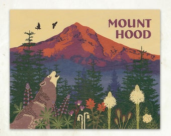 Mt Hood Sustainable Wood Print