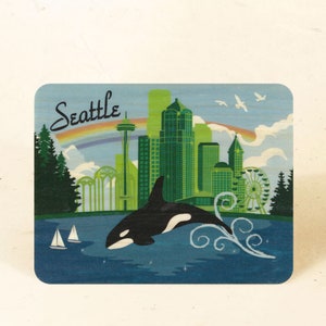 Cartão Postal Madeira Sustentável de Seattle Emerald City