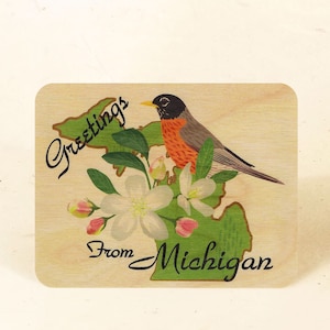 Cartão Postal Madeira Sustentável do Estado de Michigan