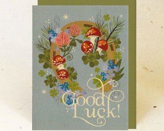 Clover Luck Metallic Eco-friendly Greeting Card