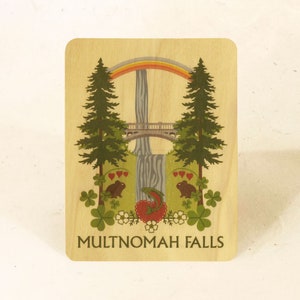 Cartão Postal Madeira Sustentável de Multnomah Falls