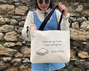 tote bag , Franz Kafka , hand embroidery bag , grocery bag , linen bag , ecofriendly bag , reusable bags handmade , totes