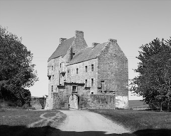 Lallybroch // Outlander // Scotland // Midhope Castle // Fine Art Print // Black and White Photograph // Wall Art // Decor