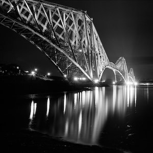 Forth Rail Bridge // Scotland // Firth of Forth // Railway Bridge // Fine Art Print // Black and White Photograph // Wall Art // Decor