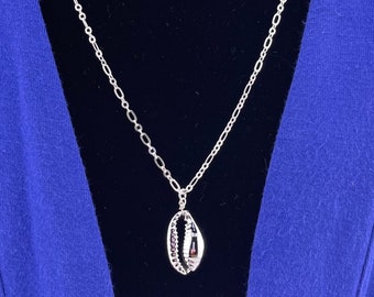 Silver Oceans, Silver Cowrie Necklace, Sea Shell Necklace, Silver Electroplated Cowrie Shell Necklace, Gift for Her