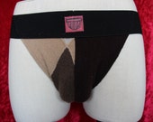 Size Small, Brown Argyle Cashmere Jockstrap