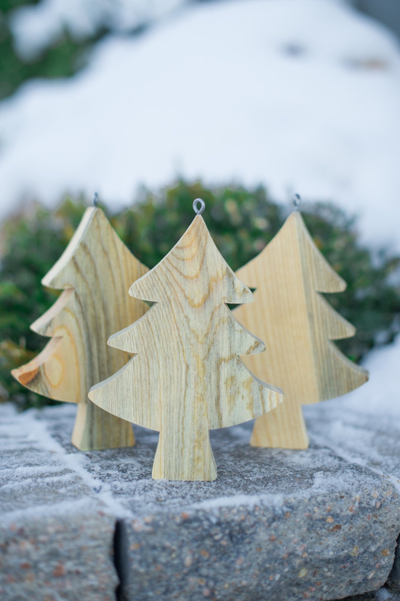 Wooden Spruce Tree Christmas Ornament - Etsy