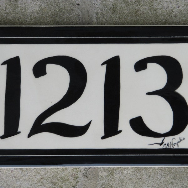 Painted House Number Etsy