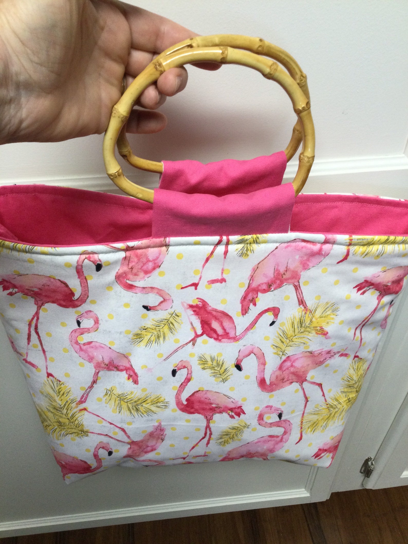 Pink Flamingo Handbag/tote Etsy