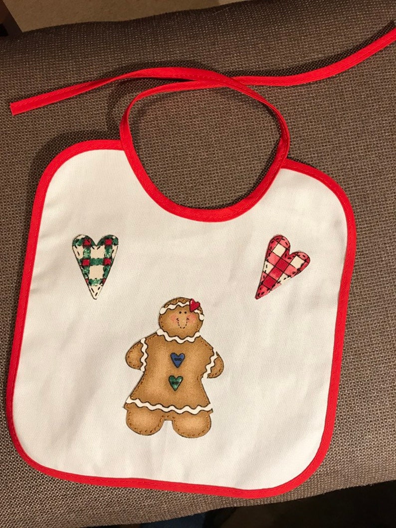 Gingerbread Girl Bib