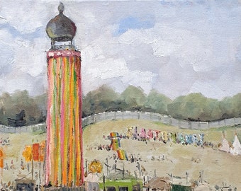 Glastonbury Giclee Print // Ribbon Tower // Glasto festival