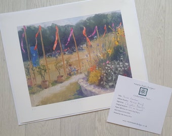 Peace Garden, Glastonbury Festival// Giclee print// reproduction of my original painting