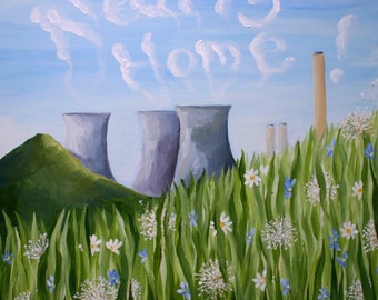 Nearly Home; Giclee print of Didcot Power Station