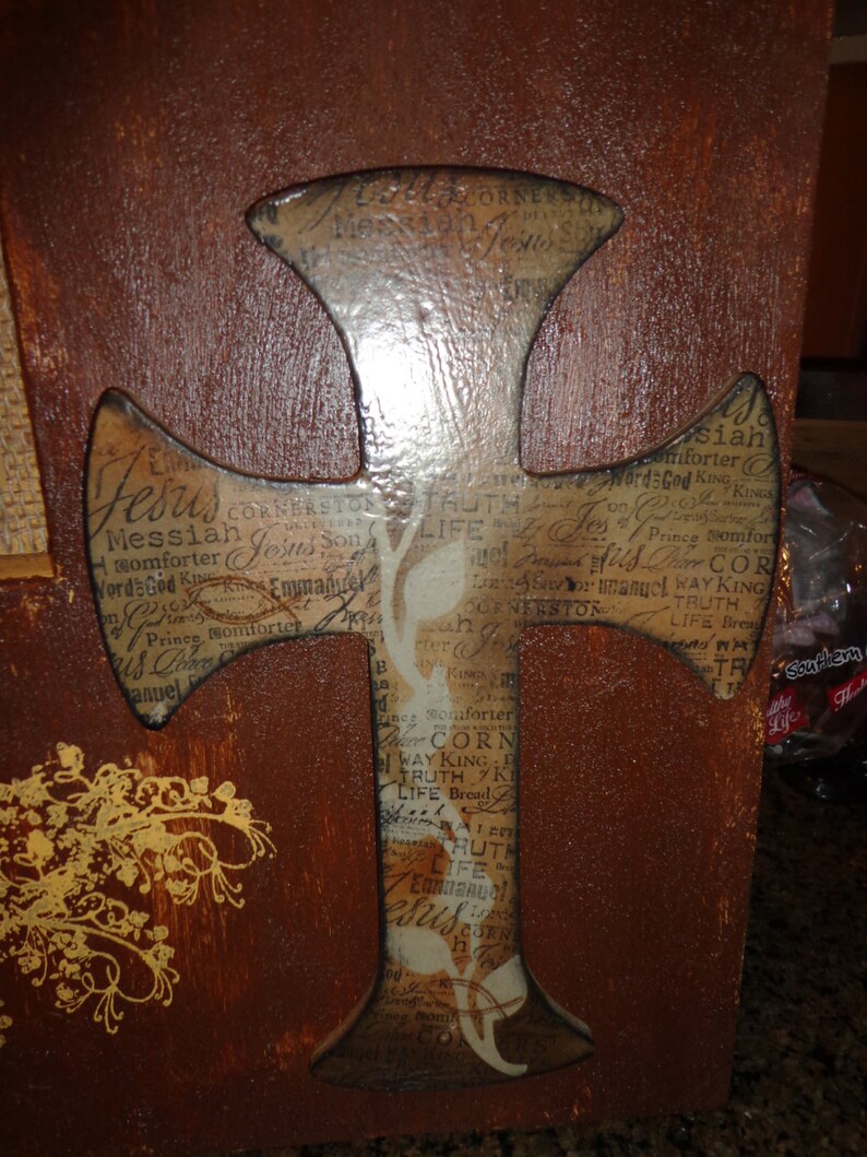 Box picture frame with Bible quote Etsy