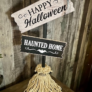 Halloween witches broom decor