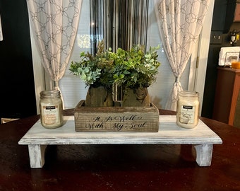 Large Handmade Table Riser 20w 7 3/4d and 7 1/2h Table Top Decor ...