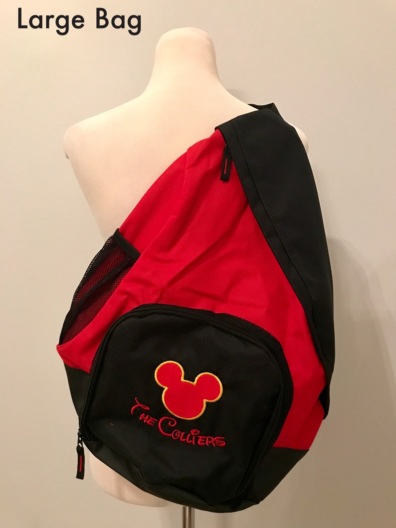 Large Sling Bag Disney World Backpack Disney Backpack LARGE SLING BAG Embroidered Disney World Sling Backpack Embroidered Backpack
