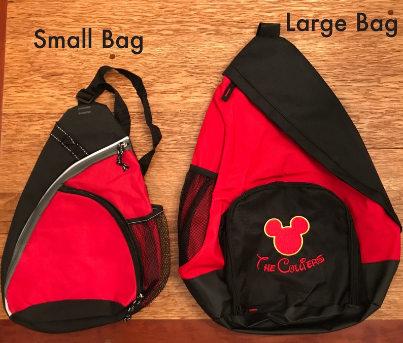 Large Sling Bag Disney World Backpack Disney Backpack LARGE SLING BAG Embroidered Disney World Sling Backpack Embroidered Backpack