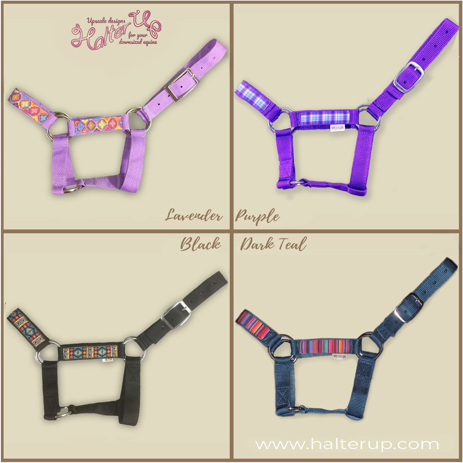 Miniature Donkey Halter W/ Overlay choose Color Mini Donkey Etsy