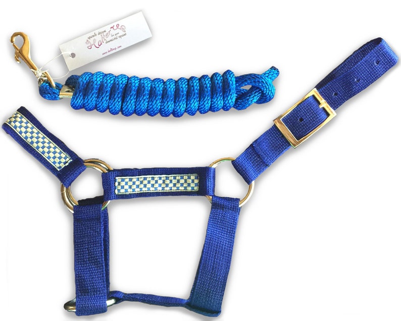 Download Miniature Donkey Halter & Lead Rope bundle Choose color | Etsy