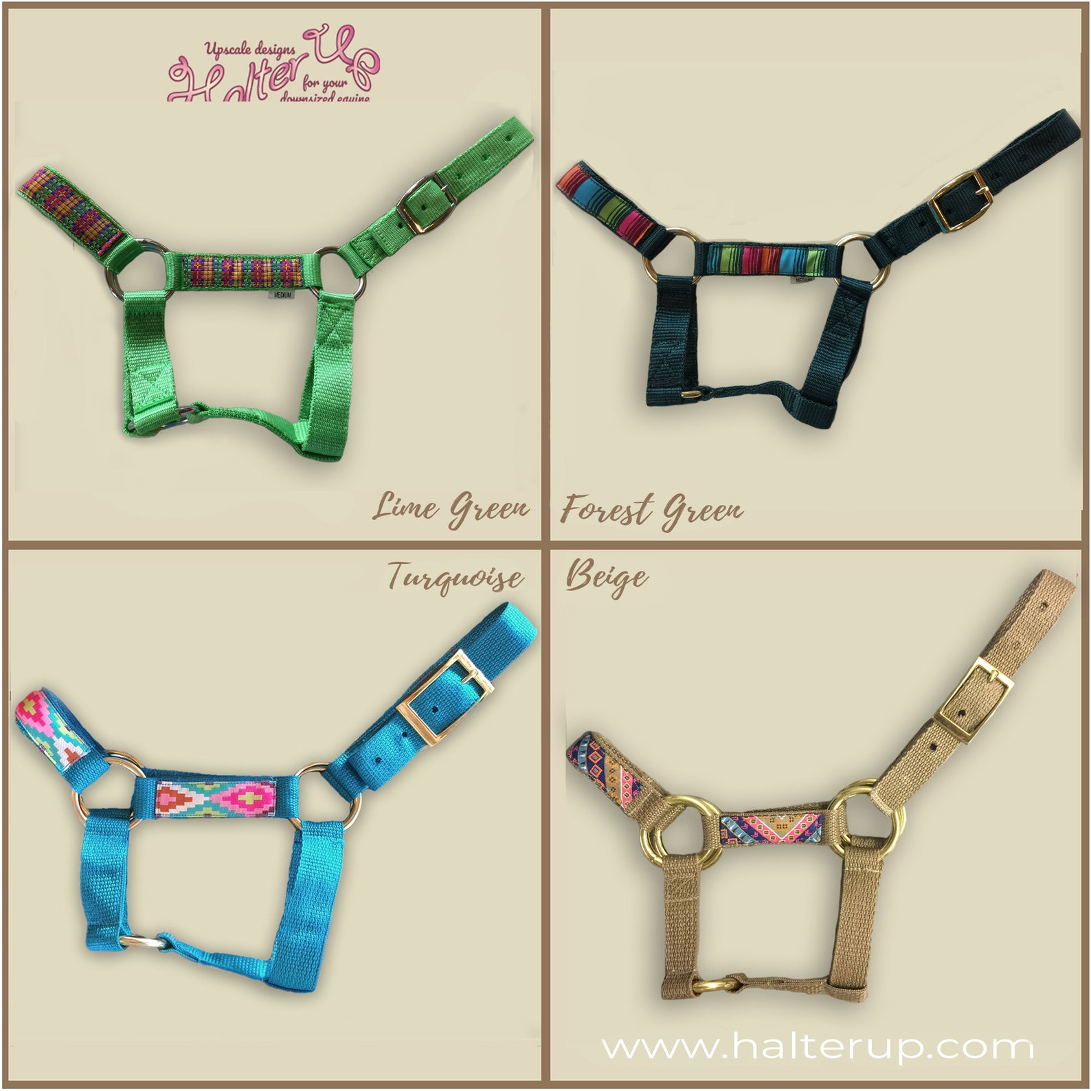 Miniature Donkey Halter W/ Overlay choose Color Etsy