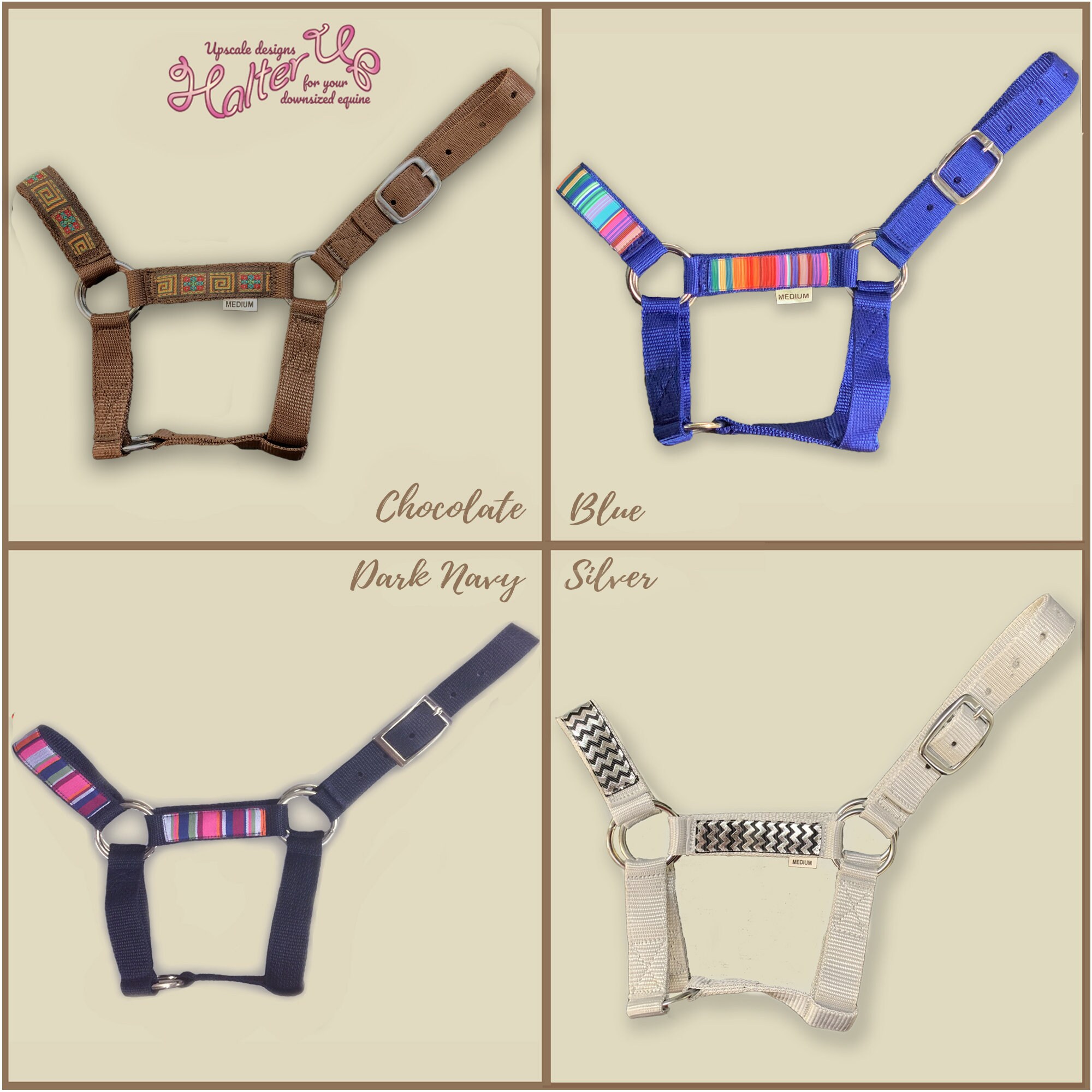 Miniature Horse Halter W/ Overlay choose Color Mini Horse Etsy New