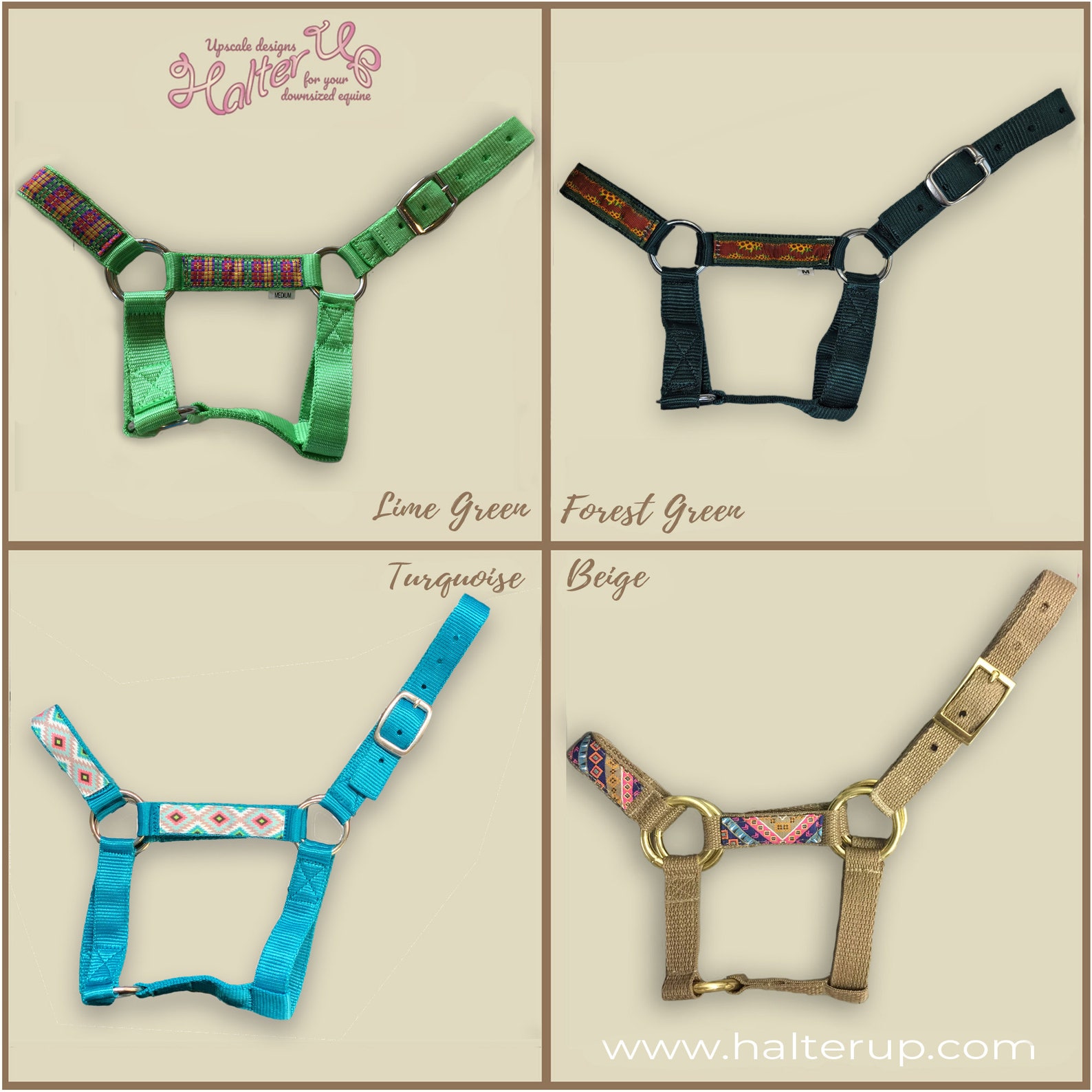 Miniature Donkey Halter W/ Overlay choose Color Mini Donkey Etsy