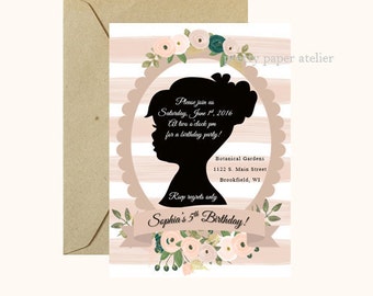 peter rabbit birthday invitation girl pink gingham floral etsy