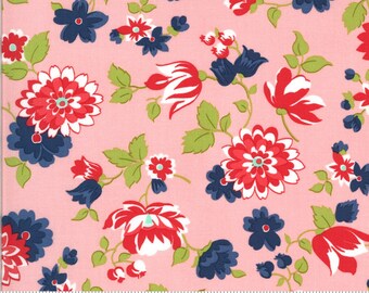 LAST 1 yard 8 inches Shine On Blossom Floral Fabric in Pink by Bonnie and Camille for Moda Fabrics
