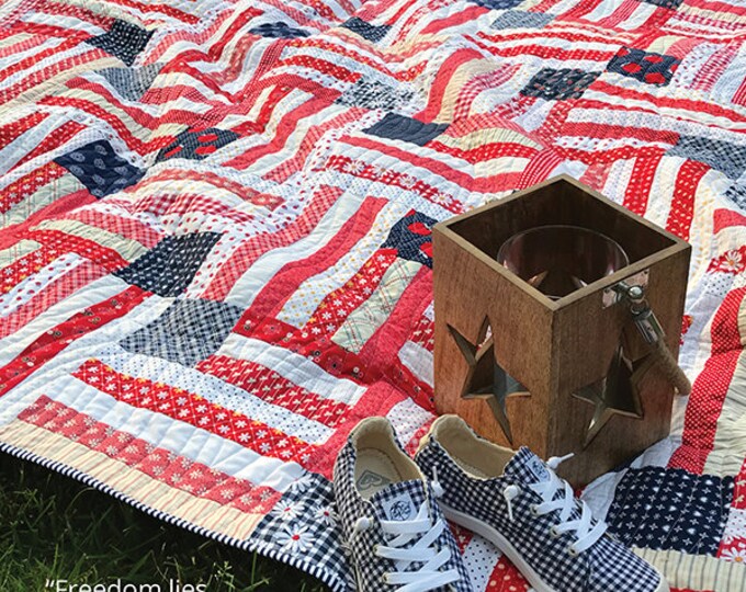 American Dream American Flag Quilt PATTERN by Angela Pingel Etsy